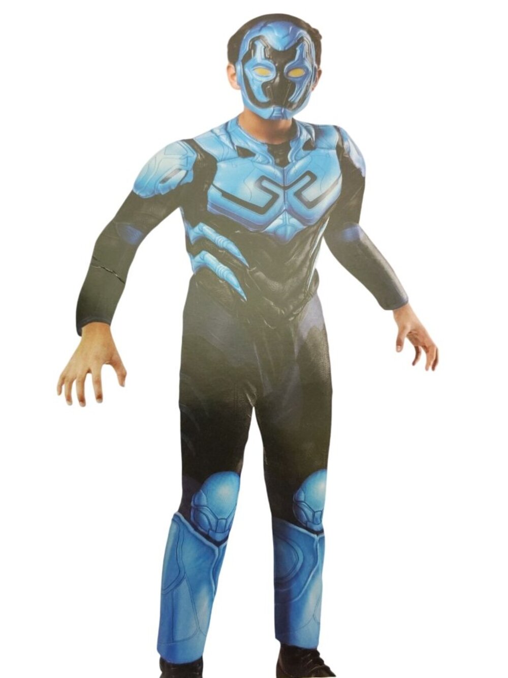 Rubies Boys M (8) Blue Beetle Halloween Costume With Mask and Padded Muscles